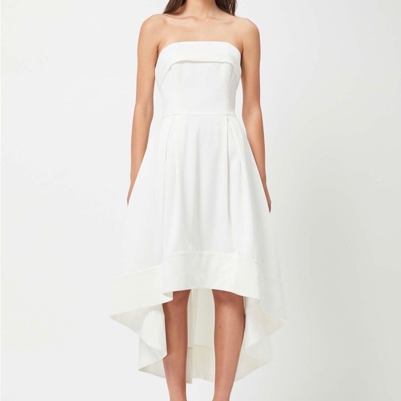 ELLIATT Strapless White High-Low Dress – Medium (NWT) - Picture 2 of 6